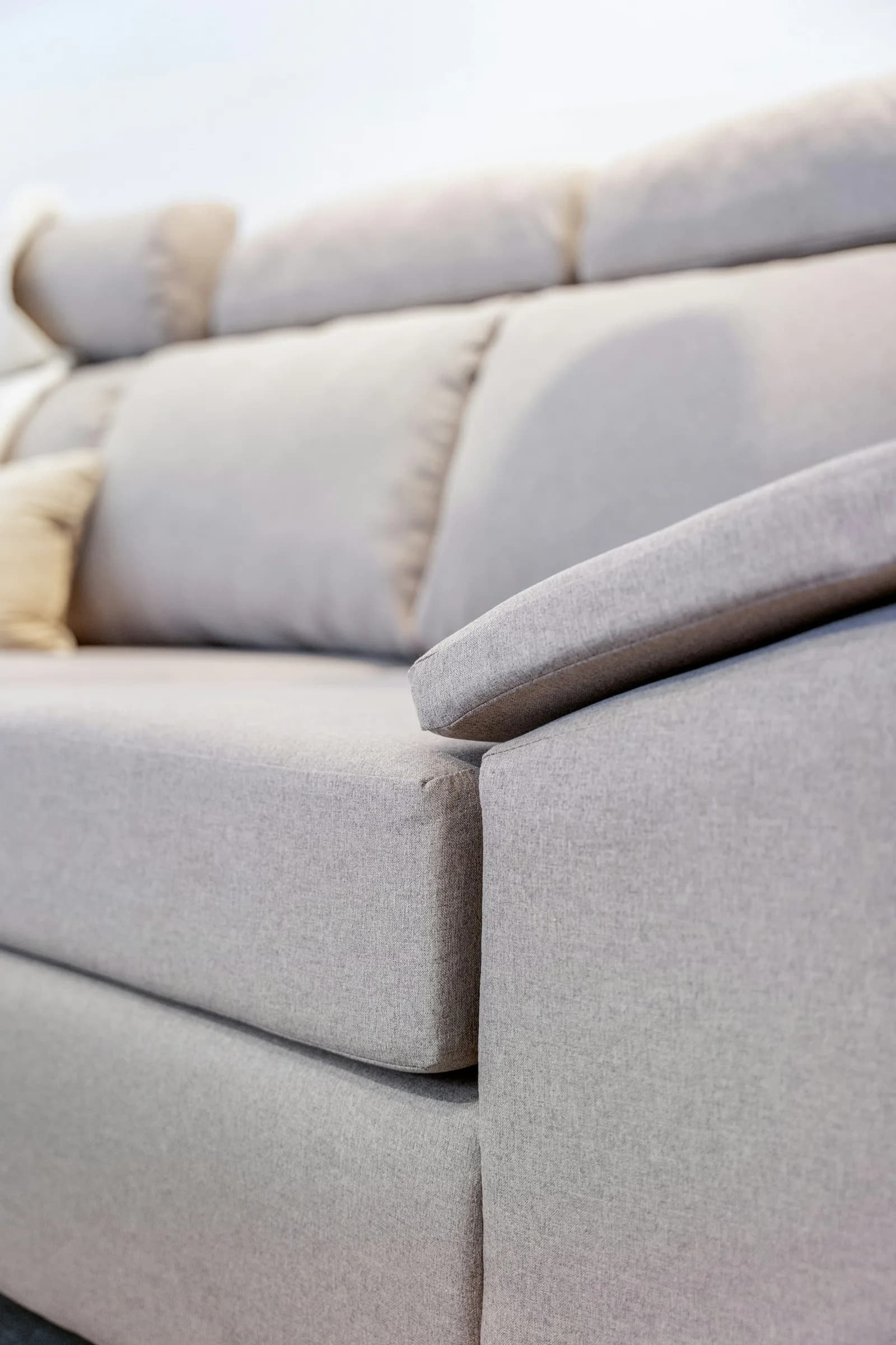 Detail of textile sofa upholstery